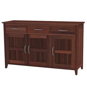 Massivholz - Sideboard aus zertifiziertem Plantagenteak mit 3 Schubladen un 3 Schwingtüren