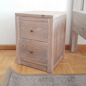 Nachtkommode Kingston aus Teak massiv