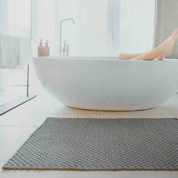 Impression Uno Out-und Indoor-Teppich als Badematte in der Farbe grey