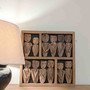 Handgemachtes Wandbild, Wall People, aus recyceltem Teakholz, Kunst Unikate