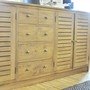 Teak massiv Sideboard Laura mit 5 Schubfächern